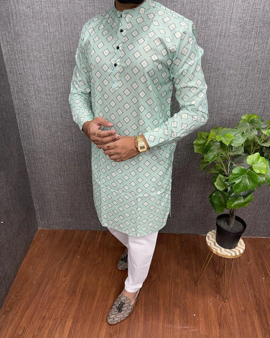 2026 Version Of Middle Eastern Style Muslim Robe Personality Bronzed Mid-length Long-sleeved Shirt Muslim Arabic Dress Men