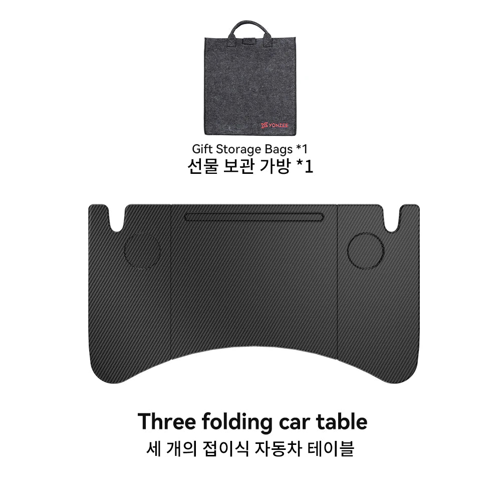 YZ Table Desk For Tesla Model 3 Y X S Highland Juniper 2021-2025 Car Steering Wheel Laptop Tray Food Desk Portable Office Table
