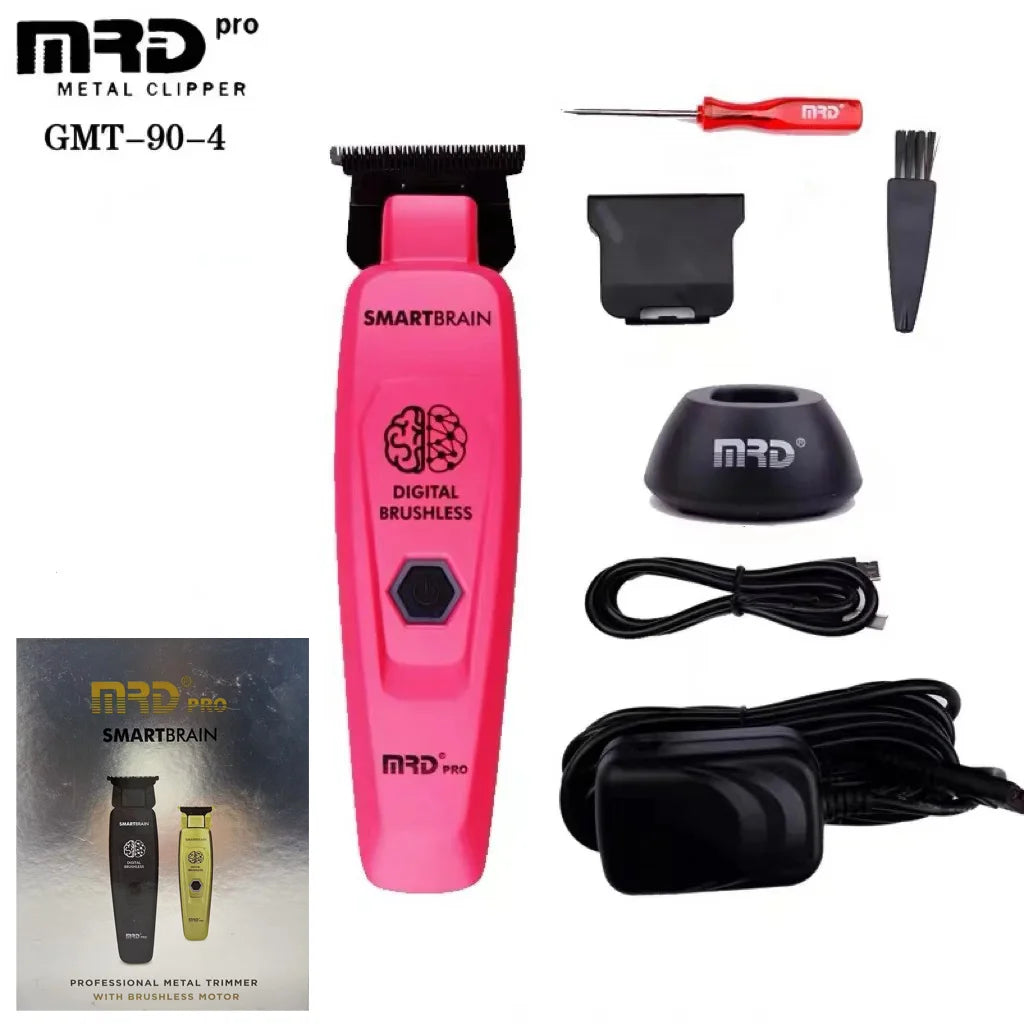 HC-90-4 MRD Smart Brain Hair Clipper Men's Professional Full Metal Lift Height Torque Digital Brushless Motor Cordless Trimmer