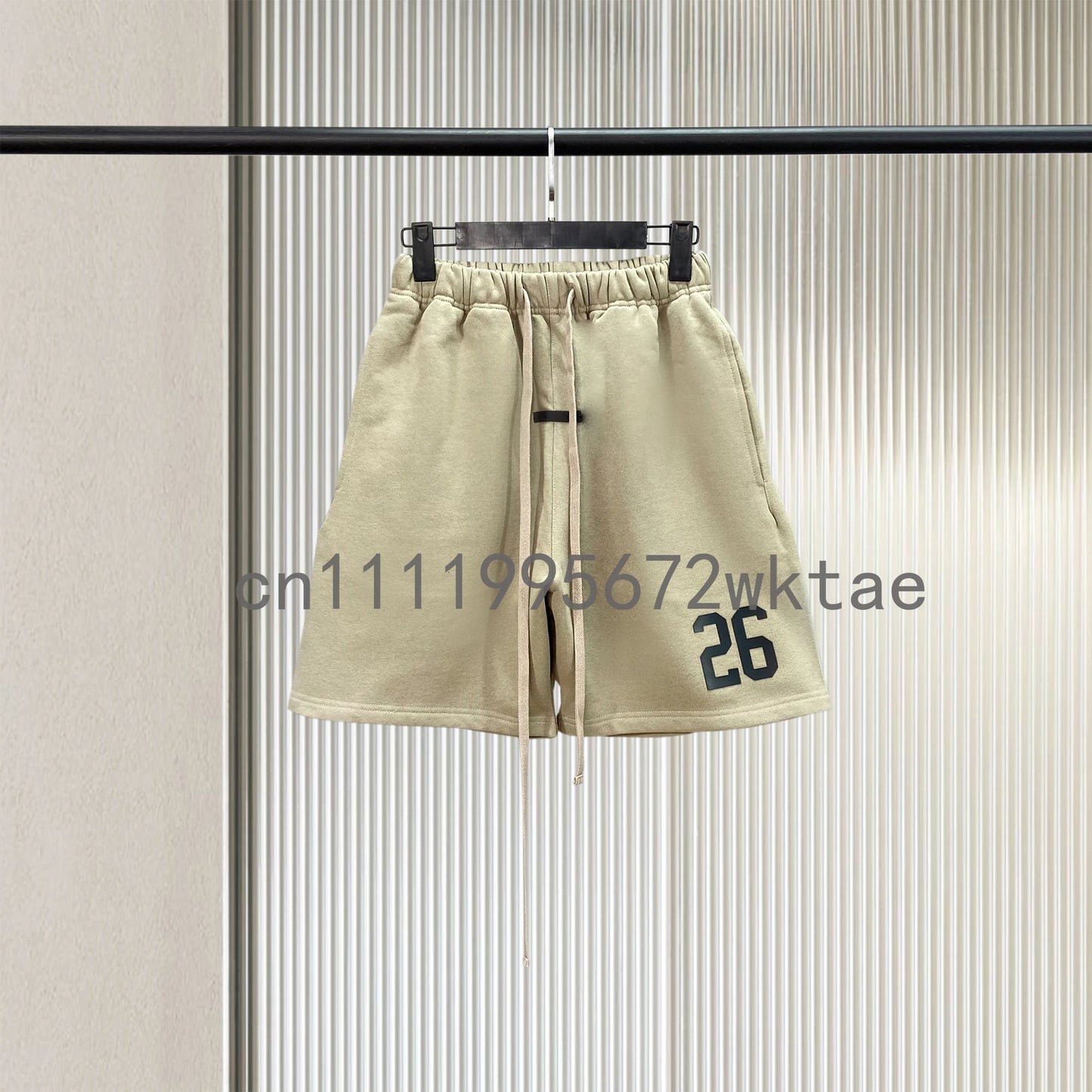 FW26 Double Line Luxury Design Men's Casual Shorts Rubber Number 26 Logo Shorts Designer Brand Couple High Street Loose Shorts