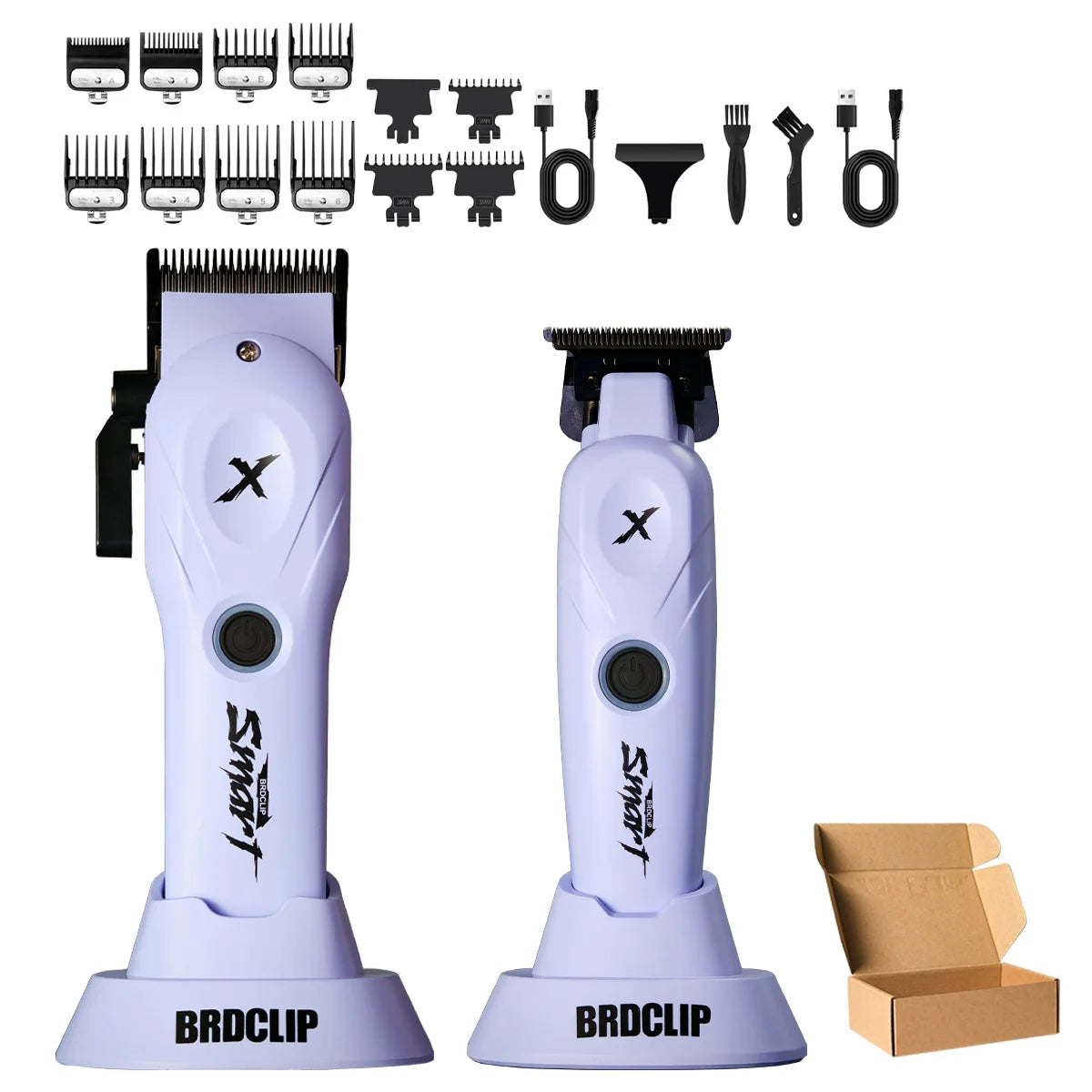 BRDCLIP X Series Professional 8800rpm Barber Clipper Set Hair Trimmer 10000RPM Foil Shaver Fade Men's Haircutting Set
