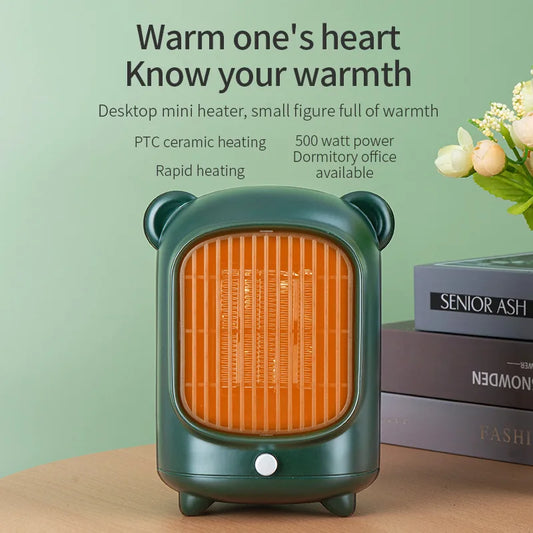 Home Mini Portable Personal Space Desktop Room Heater 500W PTC Ceramic Winter Electric Rechargeable Heater