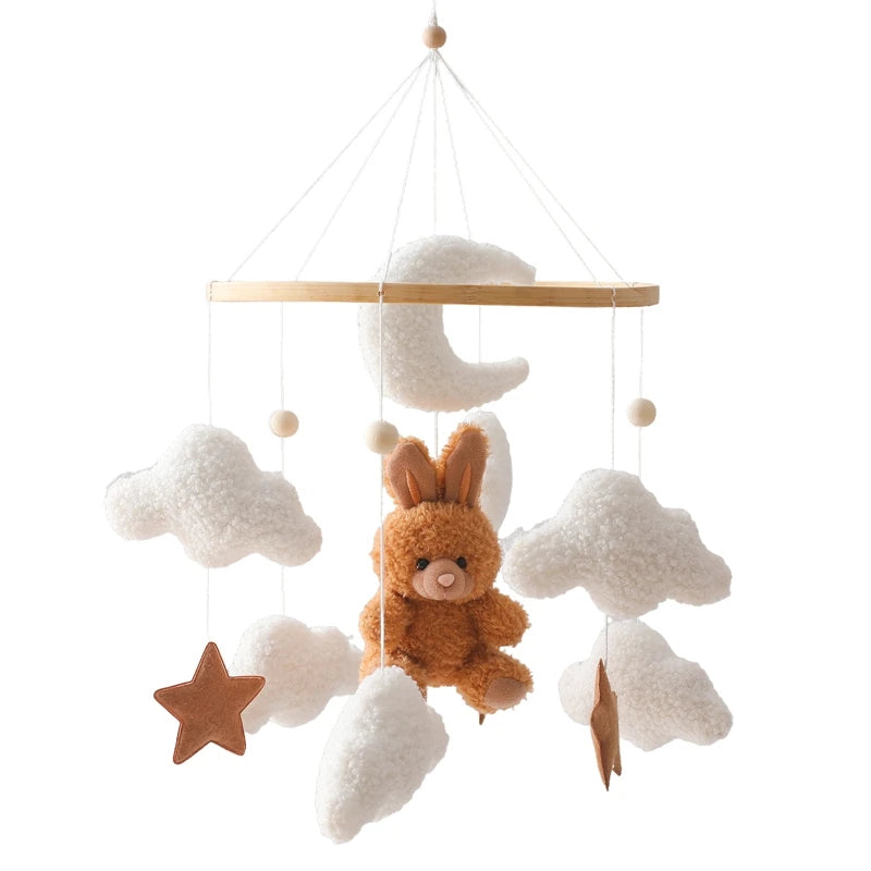 Baby Rattle Toy Wooden Mobile Bracket Fixed To The Wall 0-12 Months Holder Baby Crochet Bed Bell Hanging Toy Stand Baby Crib Toy