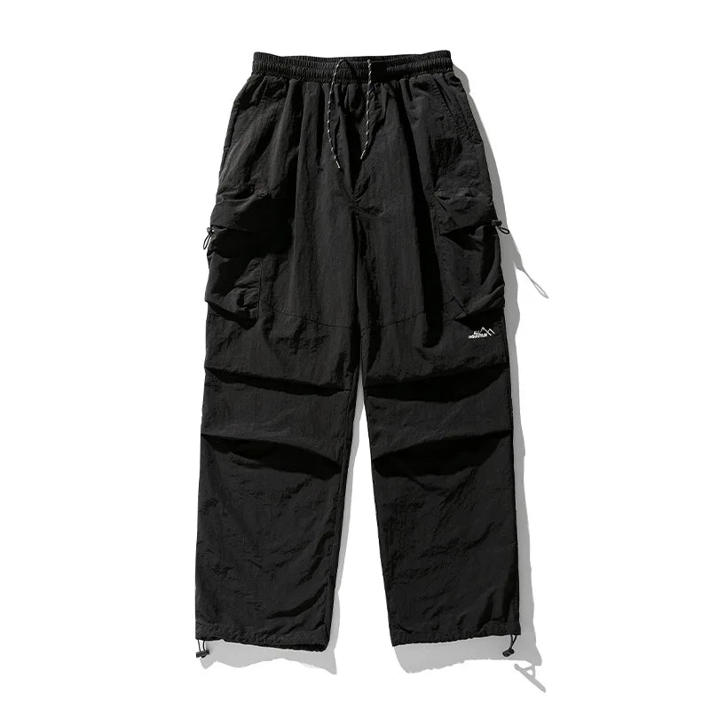 TFETTERS Brand Autumn Winter Cargo Pants Men 2026 New Baggy Watertight Drawstring Men Parachute Pants Techwaer Tourism Man Pants