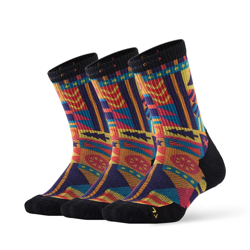3 Pairs ZEALWOOD Athletic Running Socks Men's Women's Merino Wool Anti-blister Cushion Socks Hiking Environmental Protection