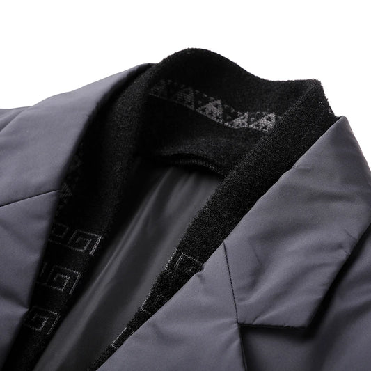 Men's Winter Fashion High-Quality down Jacket 90% White Duck down Warm Coat with Removable Scarf Suit Collar M-4XL Sizes