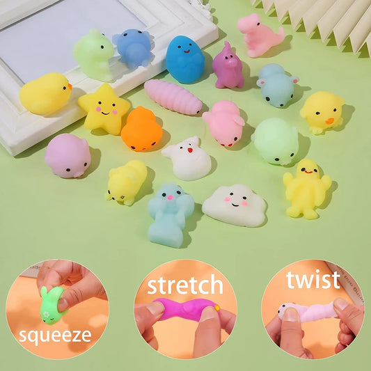 72PCS Mochi Squishy Toys Squishies Fidget Toys Kawaii Animals for Party Favors Classroom Prize Fillers Pack Bulk Gift Boys Girls