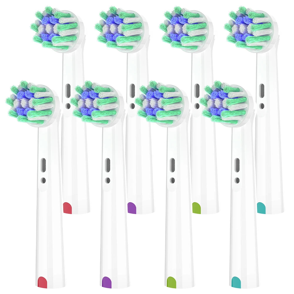 4/8/12/20pk Cross Bristles Brush Heads Compatible with Oral B Electric Toothbrush, Replacement Toothbrush Head for Pro 1000 500
