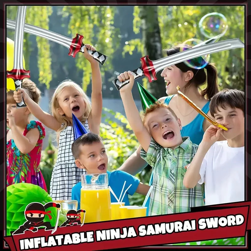 12 pcs Inflatable Ninja Samurai Sword Inflatable Samurai Sword Toy Inflatable Samurai Sword Toy