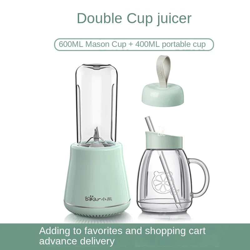 Bear Blender Juicer Portable Household Automatic Multi-Function Food Processor Small Electric Juice Extractor Juicer Cup
