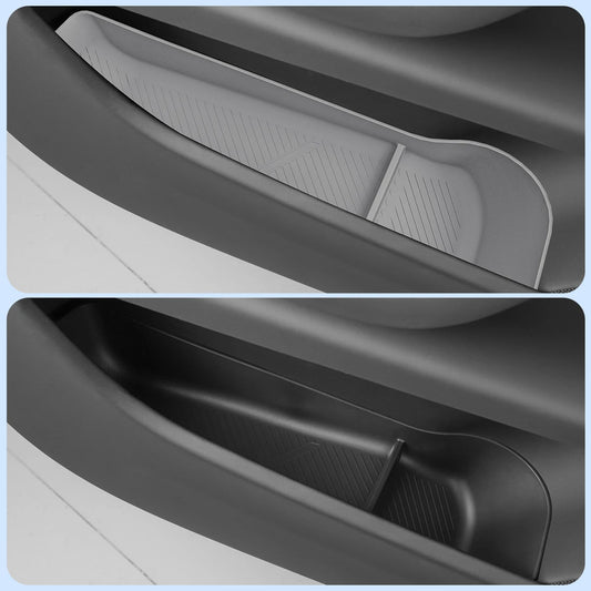 Car Door Side Storage Box For Tesla Model X S 2023 2024 TPE Gate Slot Anti Dirty Storage Organizer Tidying Car Accessories