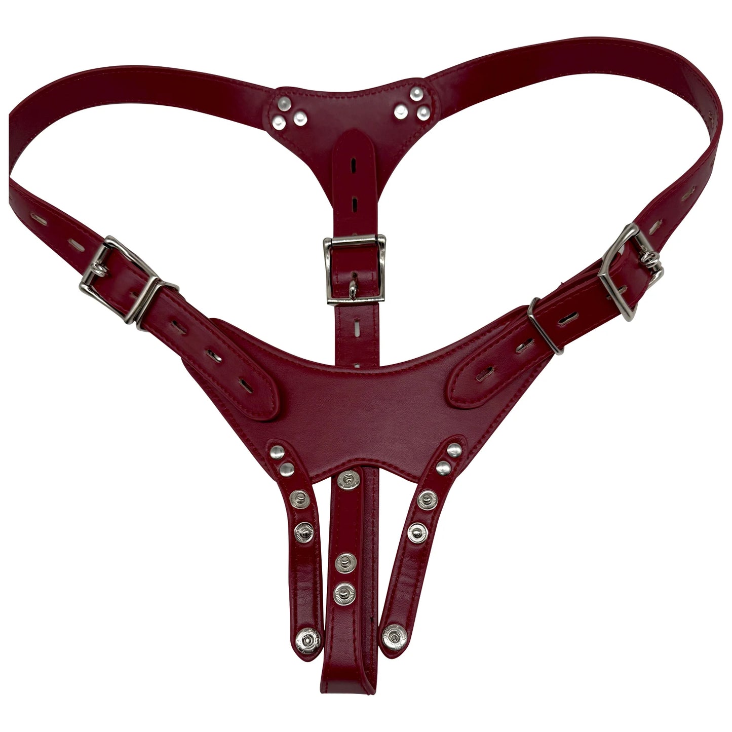 Adjustable Chastity Panties with Metal Buckles BDSM Bondage Fetish Sex Toy for Women Couples Role Play Adult Product