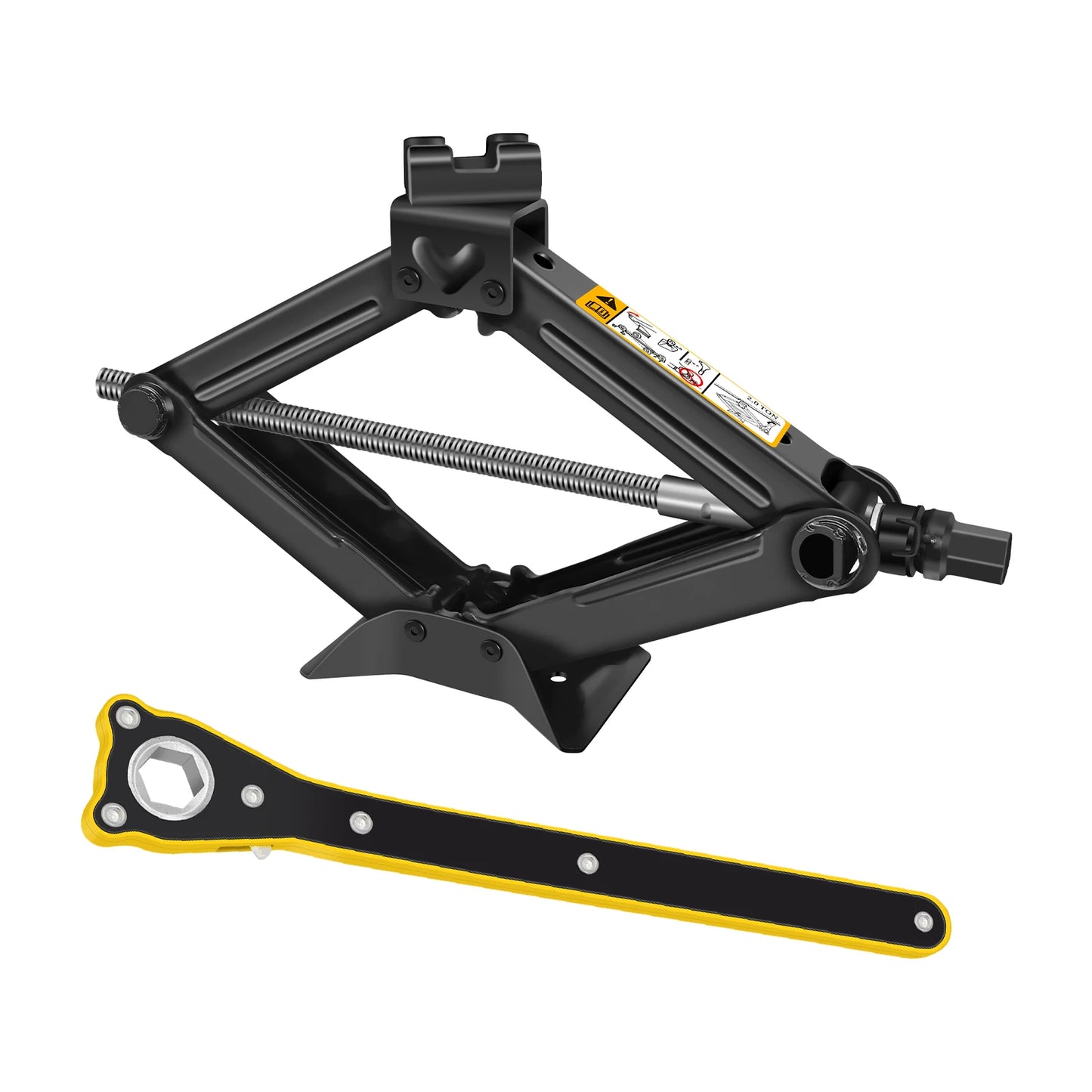 2 Ton Scissor Jack Set,Car SUV Auto Jack Kit with Extendable Wheel Wrench,Labor-Saving Repair & Tire Replacement Tool