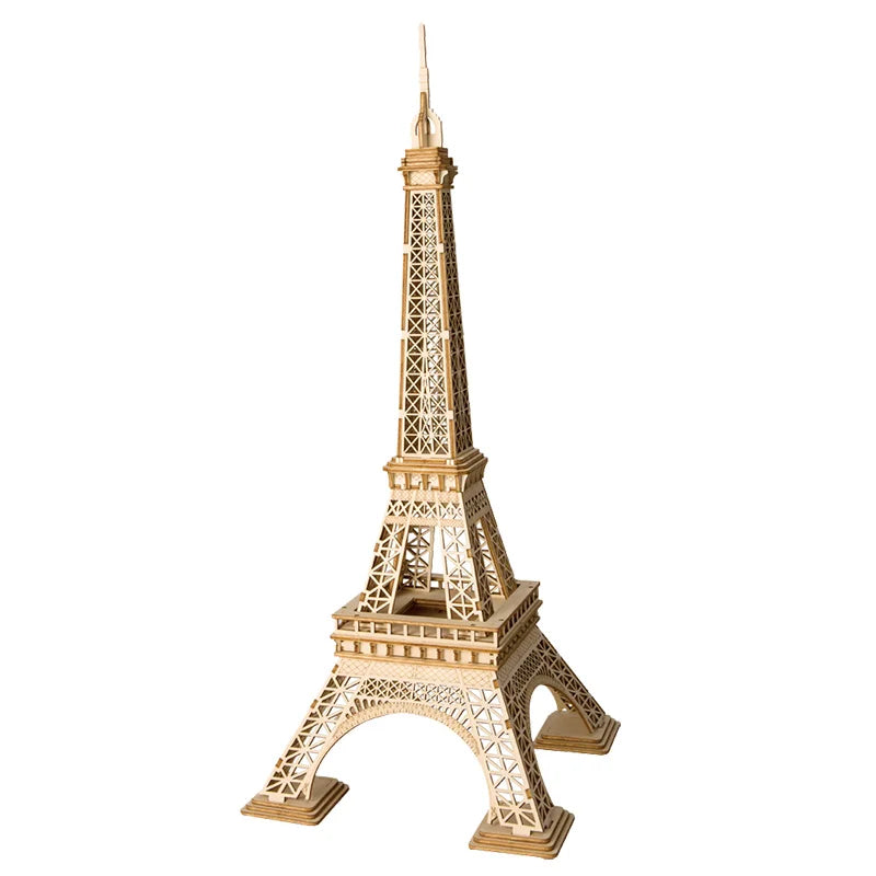 ROKR 3D Wooden Puzzle Game Big Ben Tower Bridge Pagoda Building Model Toys For Children Kids Birthday Gift