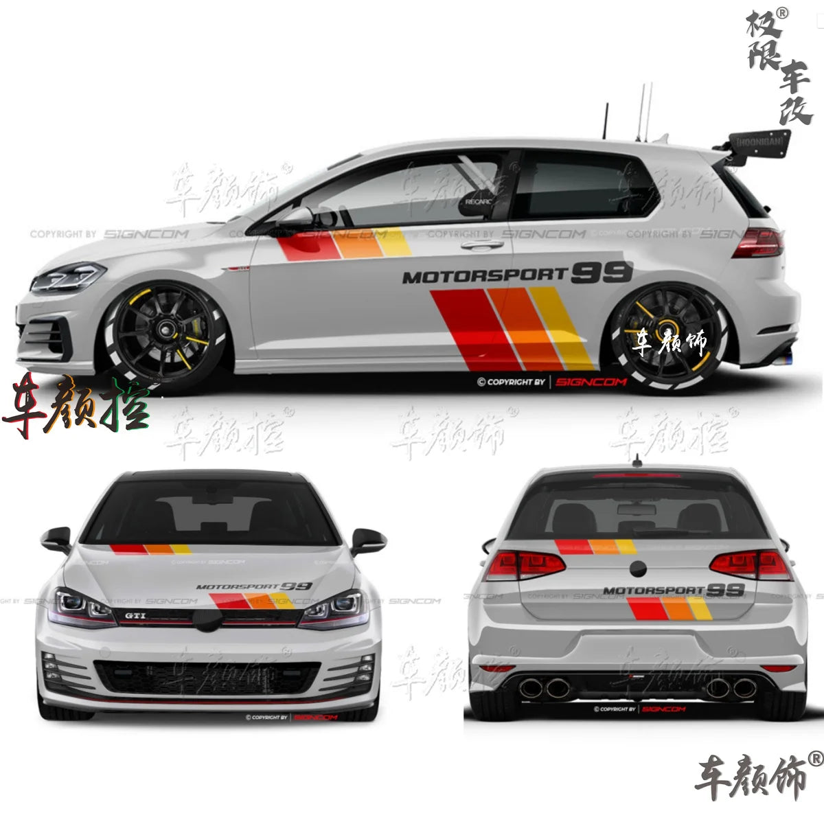 Car stickers For Volkswagen Golf8 MK5 MK6 MK7 GTI POLO customized exterior design sporty fashionable decals Vinyl Accessories
