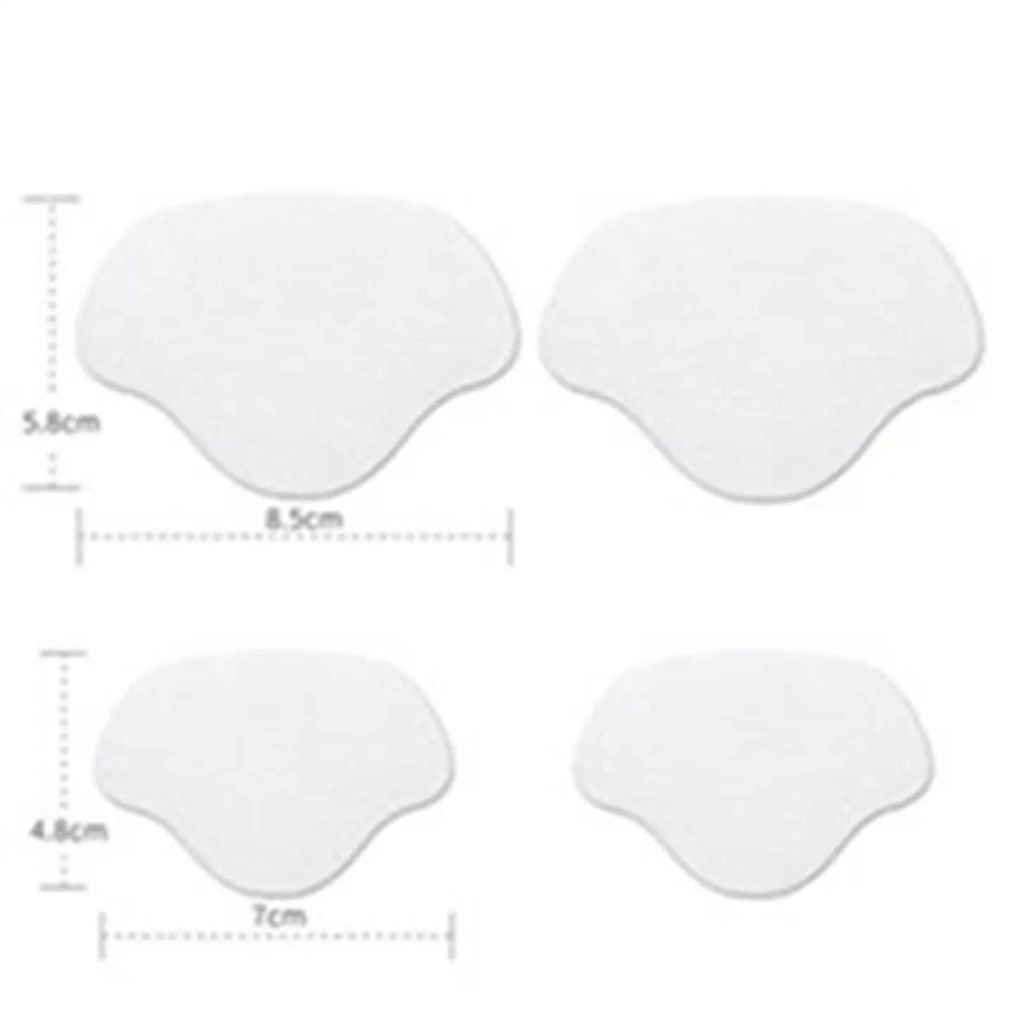 4x 4 Pieces Heel Grips Shoe Heel Pad Shoe Heel Insert Insoles Heel Repair Subsidy Self- Microfiber Cloth Material Suitable for