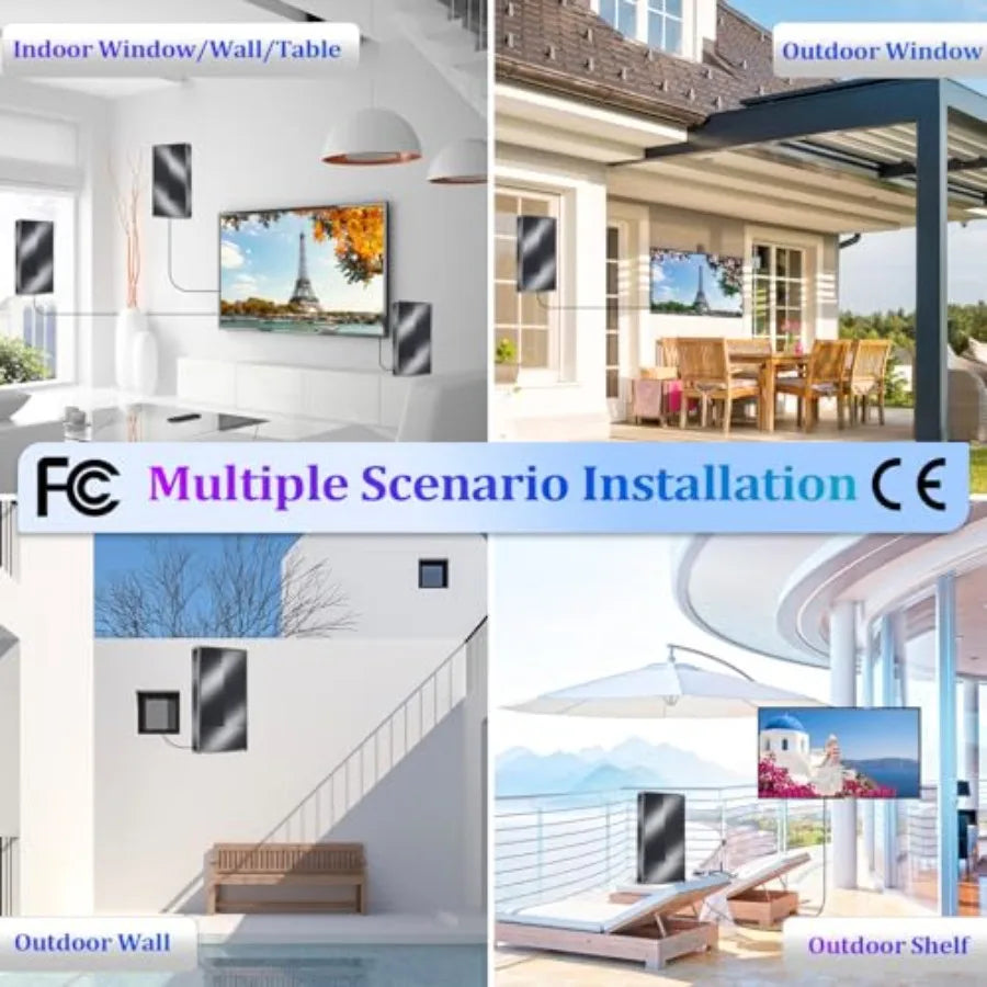 2026 Strongest TV Antenna Indoor, Ultra-Long Miles Outdoor Long Ranges, Digital Antenna for Smart TV, Best Amplifier Signal Boo