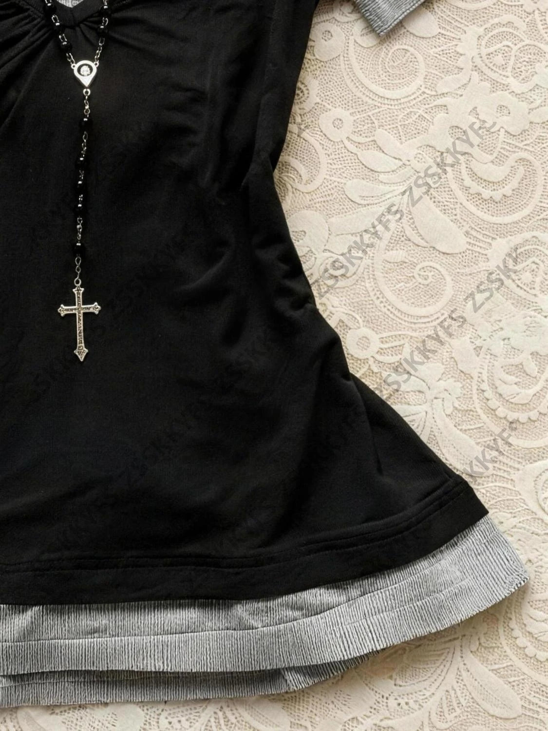 Summer Women's T-shirts And Polos Sexy Gothic Short-sleeved Streetwear 90s Vintage Y2k Clothes False 2-Piece Tee Crop Top Tshirt
