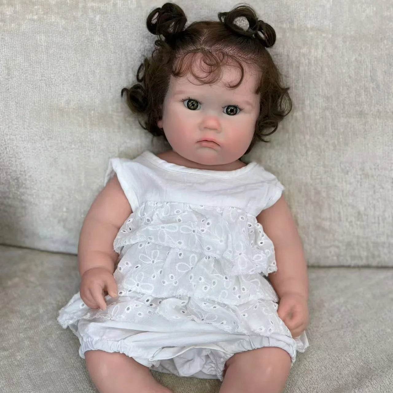18Inch/45cm Open Mouth Charlotte Painted&Unpainted Soft Silicone Bebe Reborn Girl Doll Lifelike Newborn Girl Doll Perfect Gifts