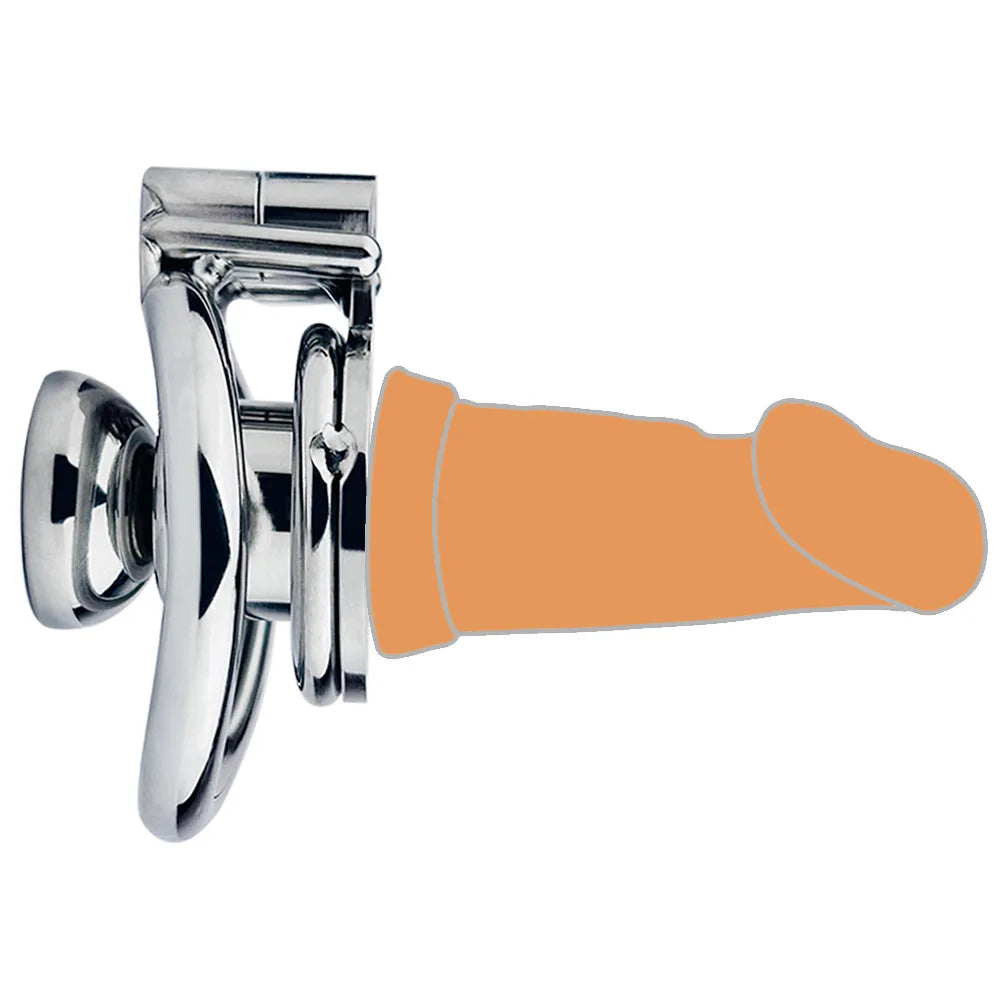 FRKO Negative Inverted Chastity Cage With Hollow Long Real Silicone Dildo CB Cock Lock Cage Adult Games BDSM Sex Toys Men Gay