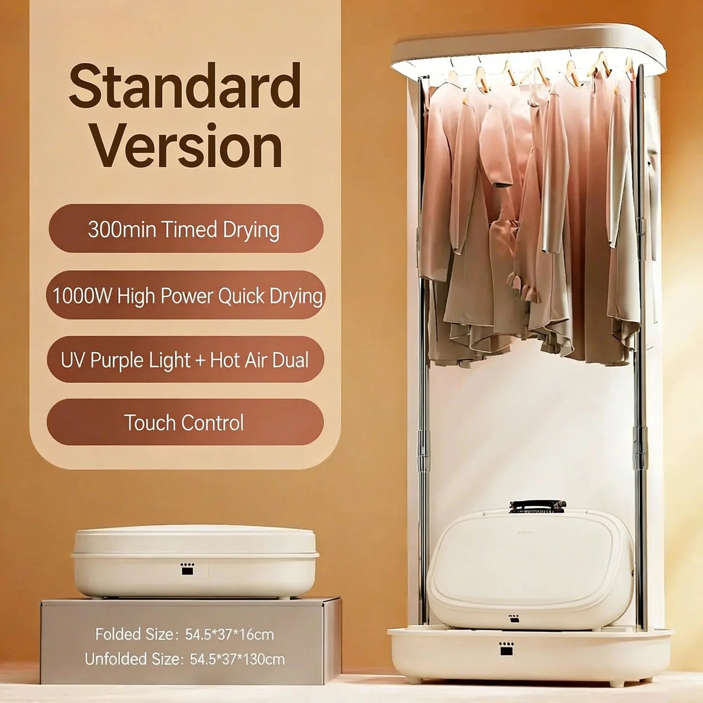 Folding dryer for household clothes fully automatic air drying portable storage dryer for clothes household appliances