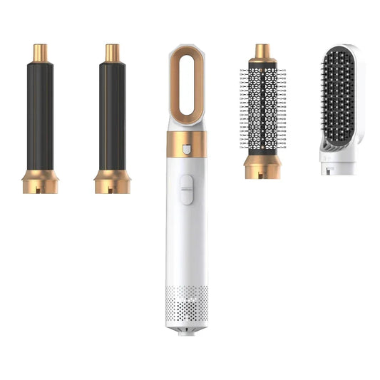 5 in 1 Low Noise Hair Styler Professional Hair Curling Straightening Hair Drying Hot Air Brushes 1000W