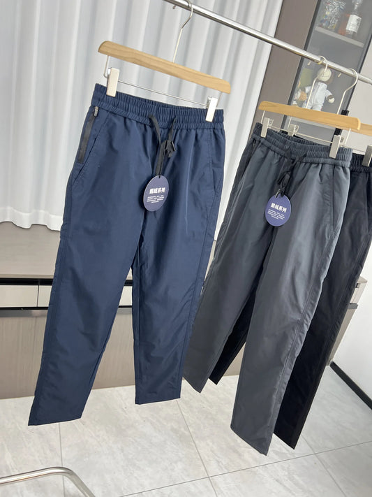 Rare Find! Goose down Series! Men's Winter Lightweight Warm Outdoor Casual down Pants Trendy Straight Leg Long Trousers