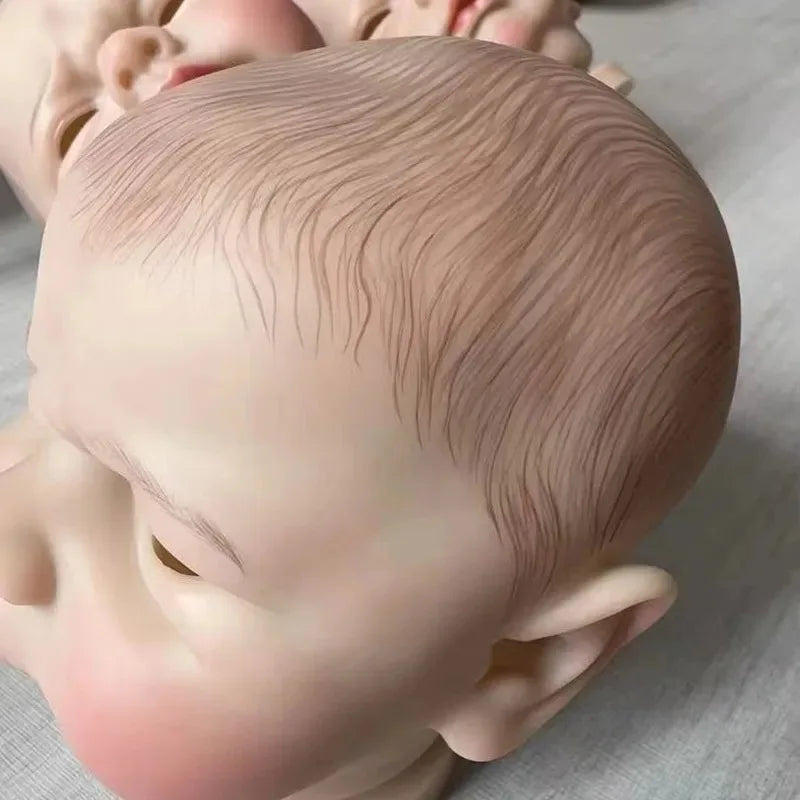19 Inch Reborn Baby Doll Kit Kobi with Hand Drawing Hair Unfinished Already Painted DIY Doll Parts