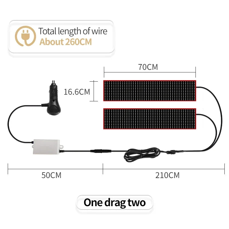 12V-24V Truck Decoration Atmosphere Light Devil's Eye flexible LED screen Video-driven Extra large smart decor light Accessories
