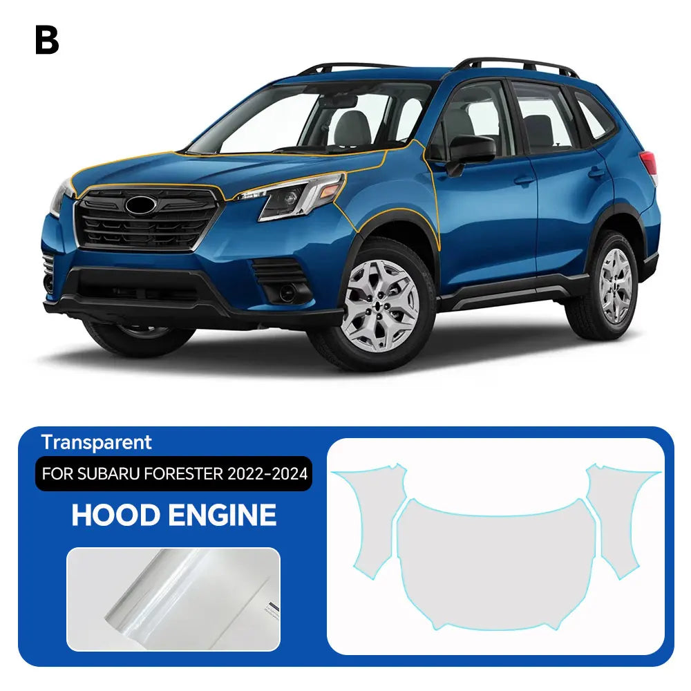 9Mil For Subaru Forester 2022-2024 PPF TPU Pre-cut Paint Protection Film Anti-Scratch Invisible Clear Resistant Car Wrap Film