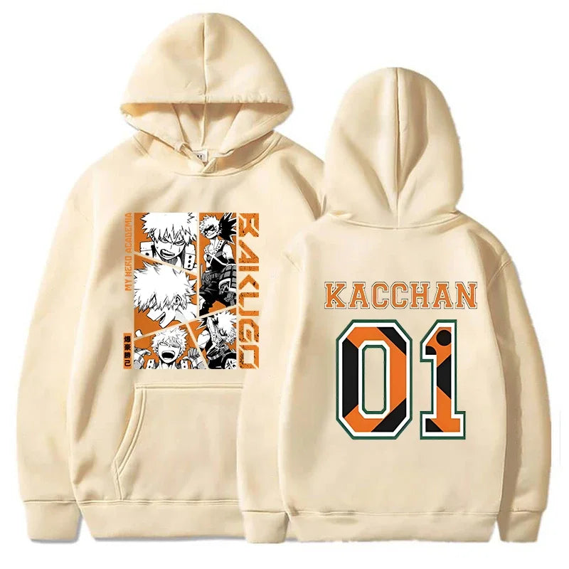 New Anime Bakugou Katsuki Print Hoodies Women Men Spring Autumn Fashion Pullovers Ladies Hooded Long Sleeve Sweatshirt
