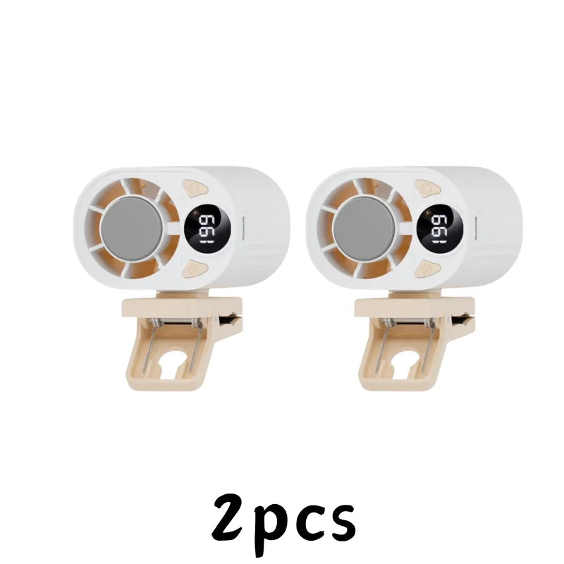 Portable Clip-On Cooling Fan USB Rechargeable Car Built-in Air Conditioning Fan Outdoor Semiconductor Cold Compress Fan