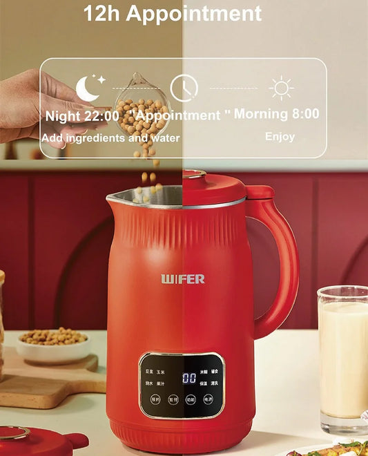 1.5L Soy Milk Machine12h Appointment Filter-free Wall Breaking Machine Mixer Home Electric Juicer Multifunctional Food Processor