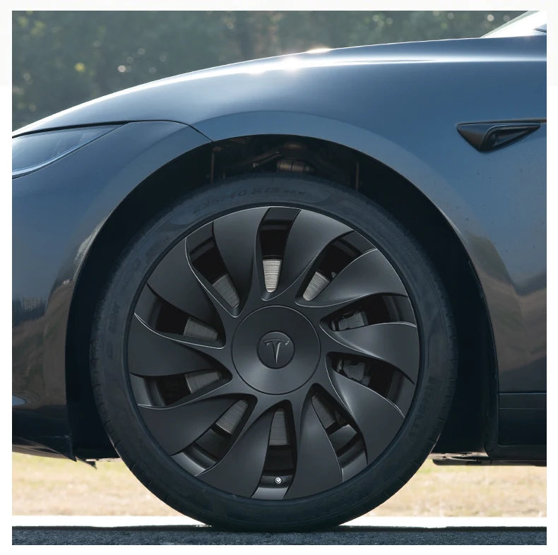 4PCS Hubcaps for Tesla Model 3 Highland 2026 Standard 18Inch Full Rim Covers Replacement Wheel Cover Accessories Only for Standa