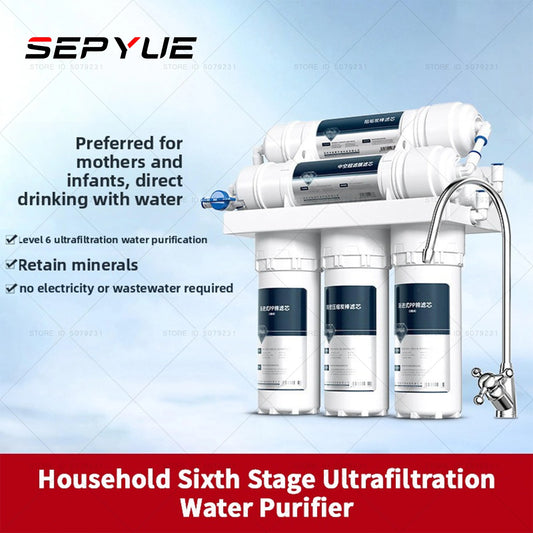 6 Stage Ultrafiltration Water Purifier Household Direct Drinking Water Purifier TapWater Filter PH75 Retains Mineral Water