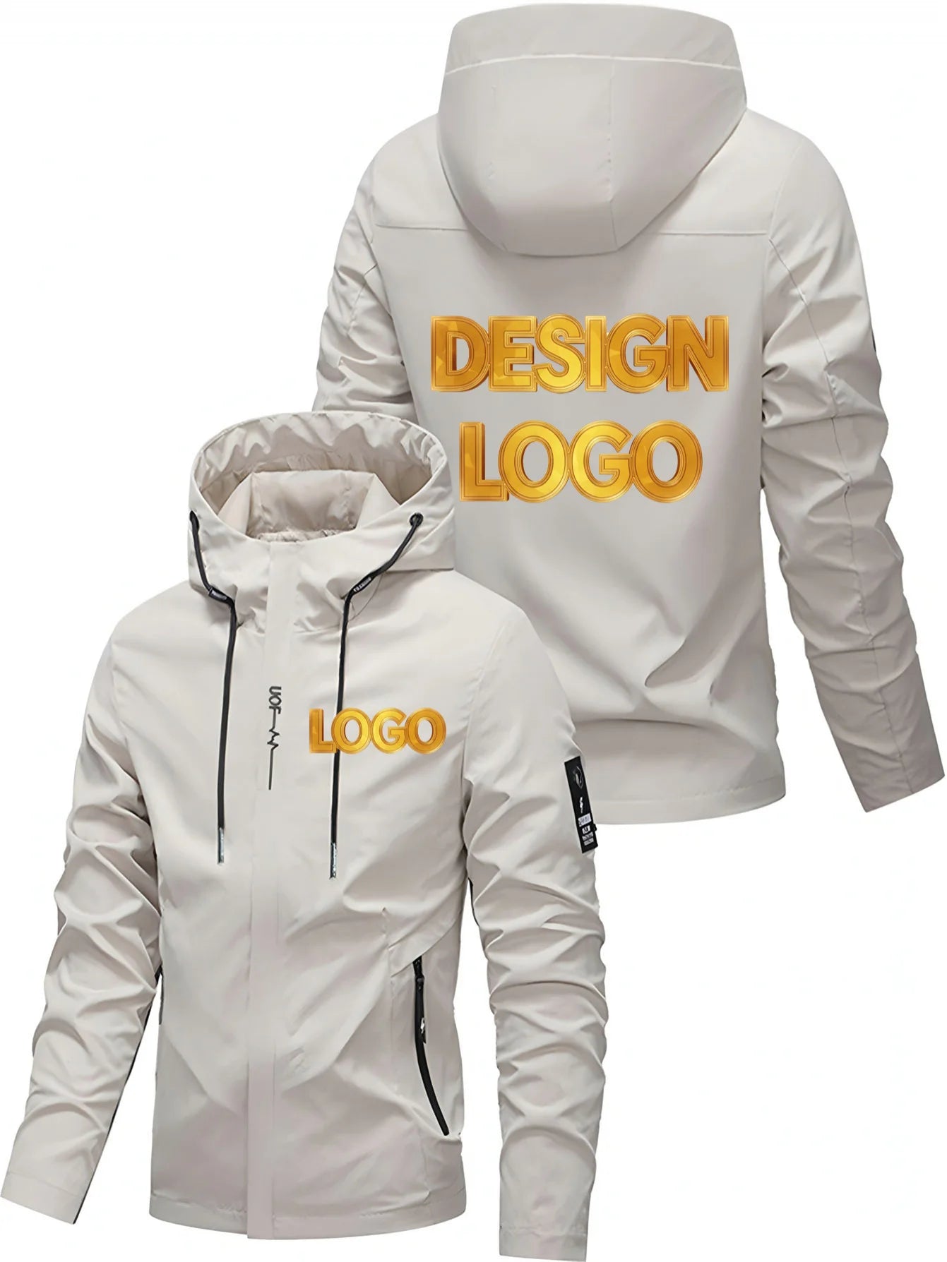 Customized Travel Team Zipper Jacket, Men's and Women's Hooded Unisex UV Resistant Waterproof Jacket, Outerwear, Spring, Summer,