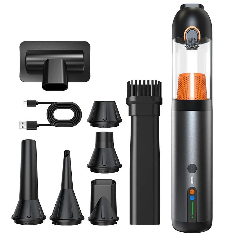 Compact vacuum cleaner is suitable for computer rooms, indoor and outdoor areas, and cars. It has extremely strong suction power