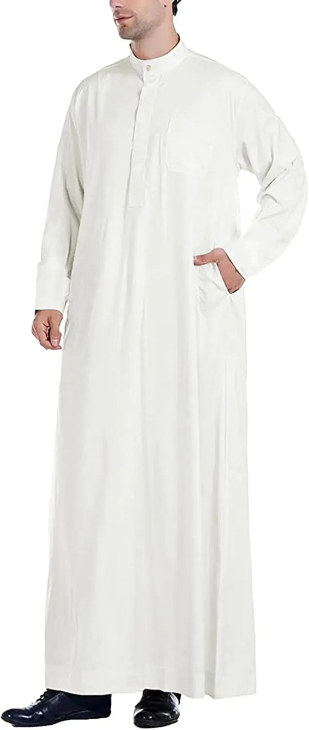 Big and Tall Kaftan with Pocket Mens Arab Thobe Men Kaftan Thobe