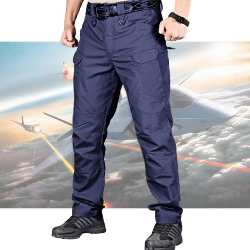 S-6XL Men's Tactical Cargo Pants Outdoor Casual Sports Pant Hiking Fishing Waterproof Multi-pocket Men Trousers for Work