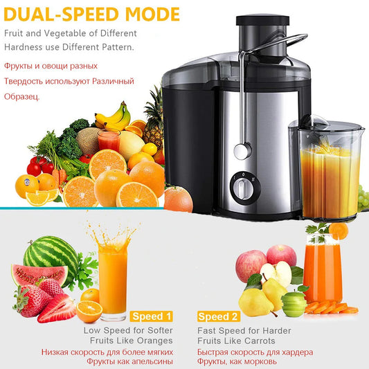 Juicer centrifugal Household large caliber electric juice machine residue separation vegetable Juicer EU UK