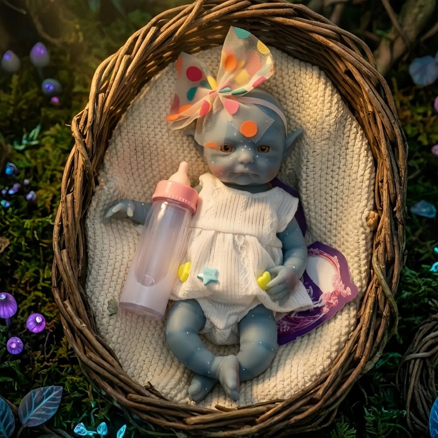 OtardDolls-1 PCS/2 Styels Avatar 20cm Silicone Bebe Reborn Girl Dolls With Painted Skin Washable Soft Touch Body Newborn Dolls
