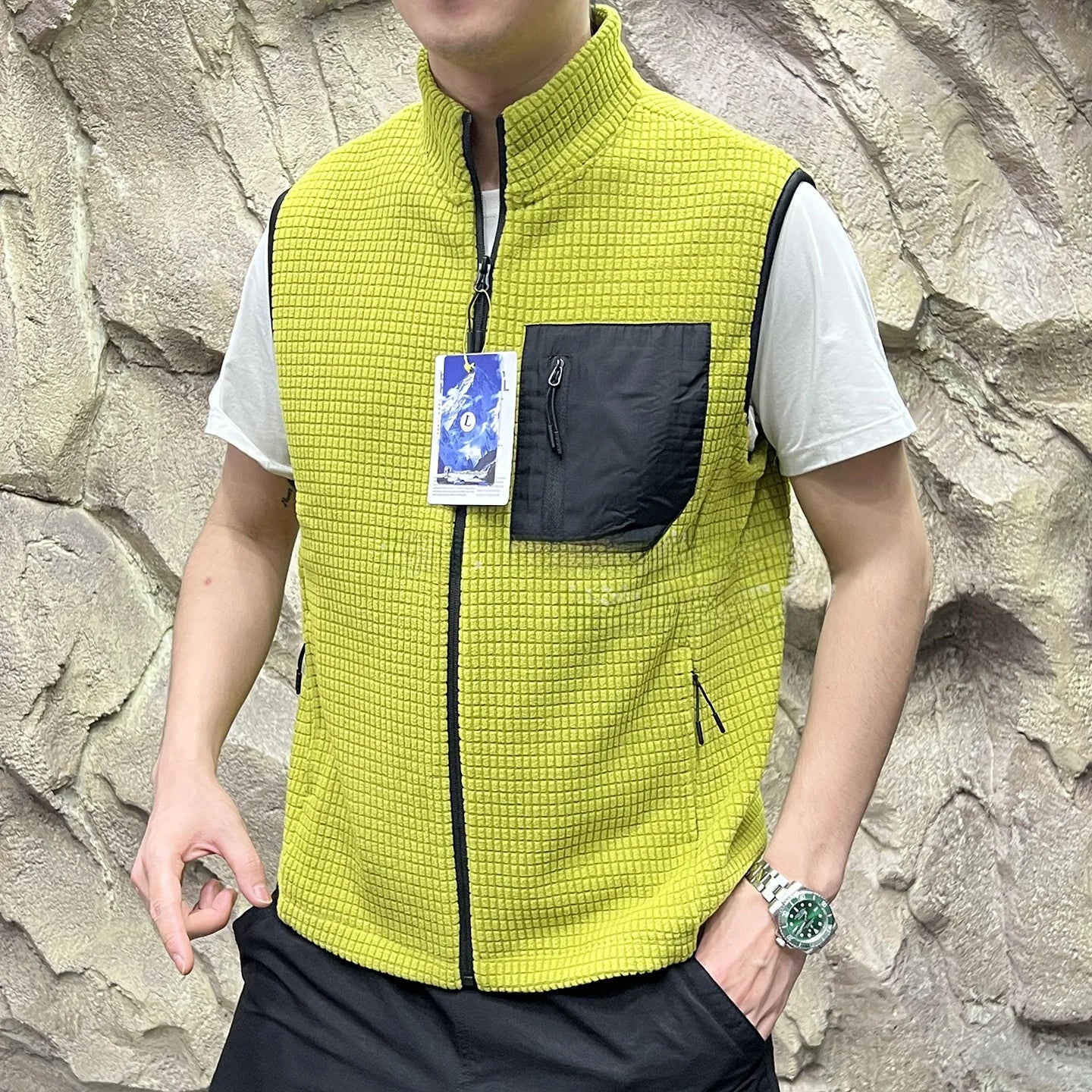Outdoor Leisure Fleece Double-sided Windproof Warm Vest Men Women Style Autumn Winter Training Cycling Fleece Vest Standard F...