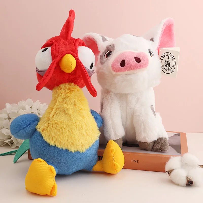 Fluffy Moana Pua & Heihei Soft Plush Toy Stuffed Animals Kawaii Pet Pig Rooster Doll Movie Toys Gift For Kids Birthday Christmas
