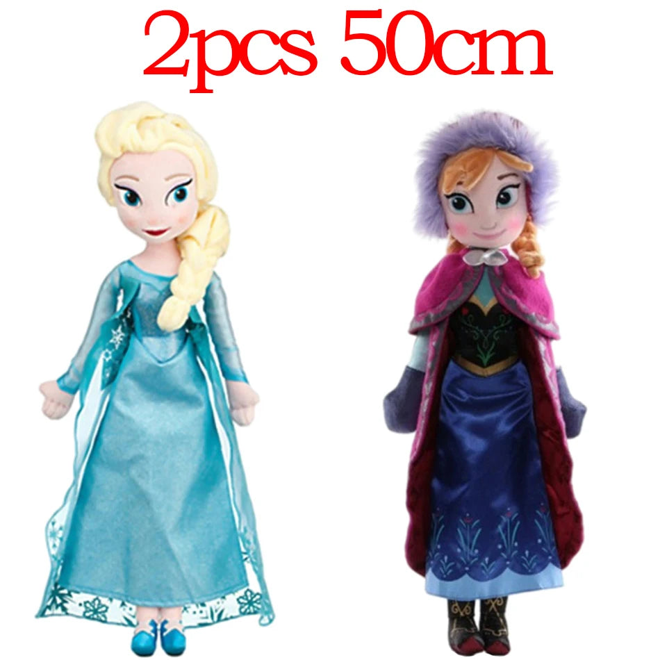 40-50 cm Frozen Princess Anna Elsa Plush Doll Toys Snow Queen Princess Anna & Elsa Soft Stuffed Toys Gifts for Girls Kids