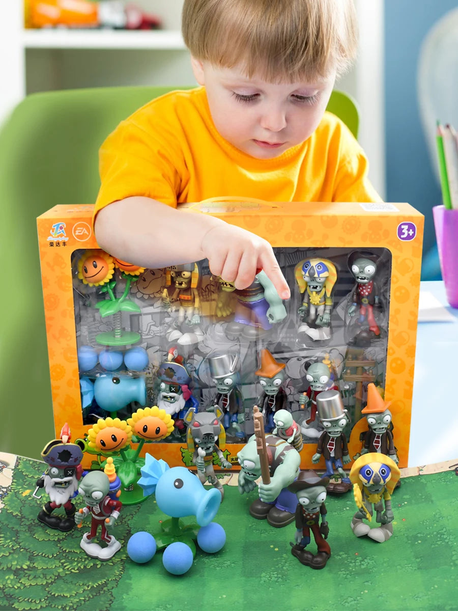 PLANTS VS ZOMBIES 2 Toys Full Set New Role Ice Pea Jetpack Zombie Tomb Raiser Zombie Pirate Captain Zombie Children's Gifts