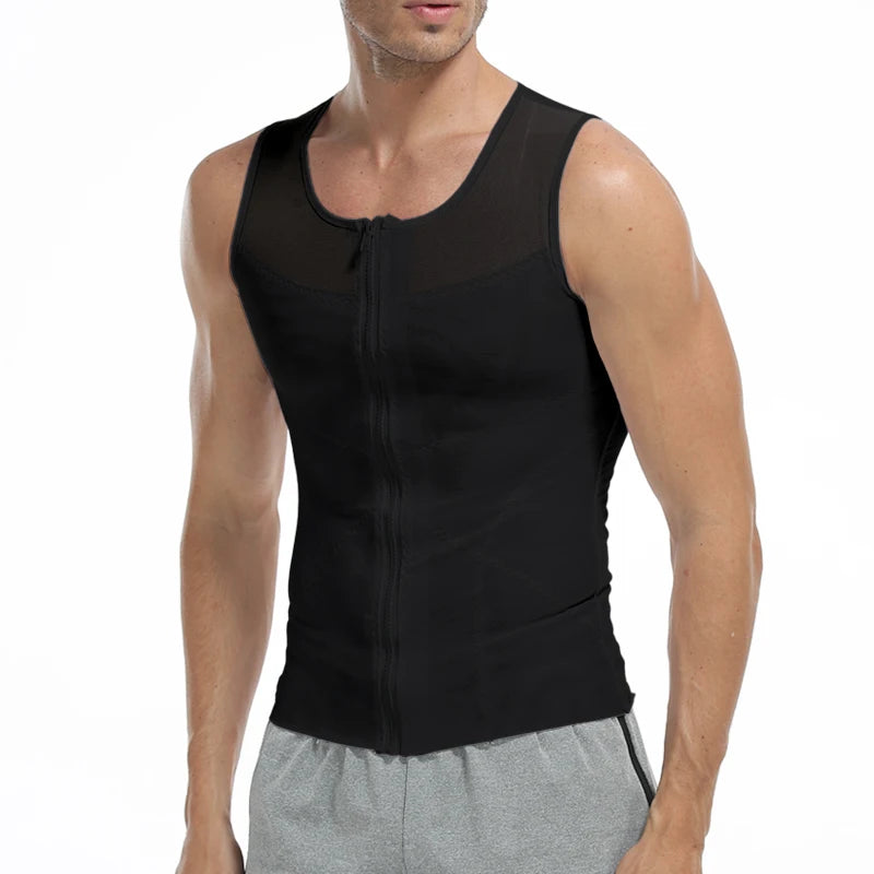Men Compression Shirt Slimming Body Shaper Belly Tummy Shapewear Abdomen Reducer Corset Top Gynecomastia Slim Tummy Shapers Vest