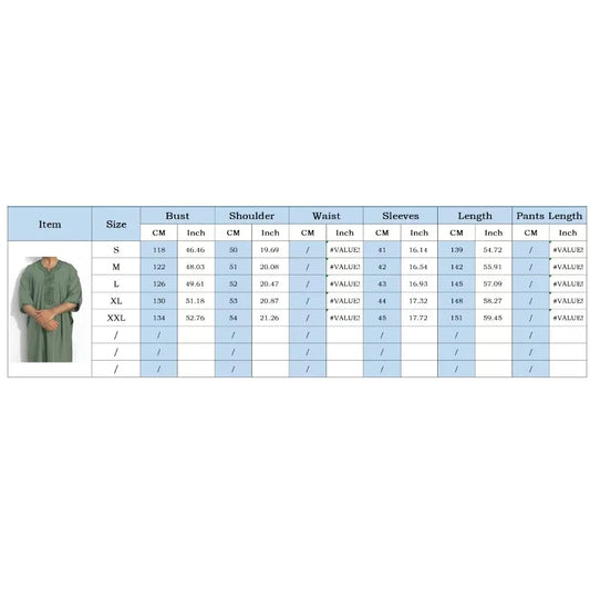 2026 Men's Moroccan Embroidered V-neck Robe Muslim Fashion Abayas with Side Pockets Arab Islamic Clothing Robe Eid Ramadan Dress