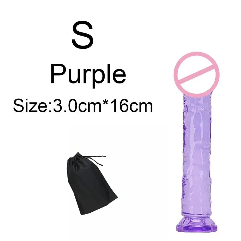 Realistic Anal Butt Plug Soft Jelly Dildo Suction Cup G Spot Anal Vaginal Masturbators Penis Dick Adult Sex Toys For Women Men