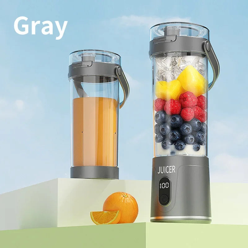 Portable Electric Juicer Small Household Rechargeable With Digital Display Vegetables Fruit Blender Juice Cup For Juicing