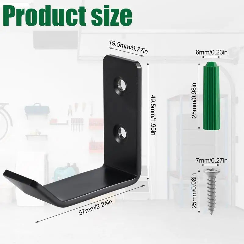 Jack Stand Wall Mount Organizer Heavy Duty Stainless Steel Holder Hook Garage Accessories Wall Storage Rack Mount Brackets Car